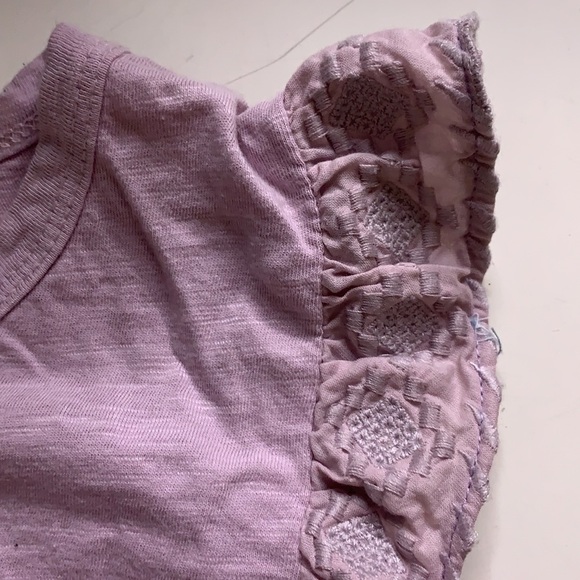 PEPIN Ruffle Cap Shoulder Sleeveless top lavender women’s blouse xs - Picture 5 of 6